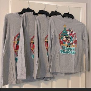 Set of 4 Disney Holidays Family PJ Tops